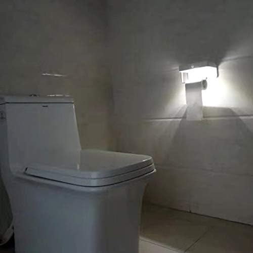 Coleção Italia LE5001 LED Motivo de vaso sanitário ativado Light and Shelf Paper Holder Nightlight, White