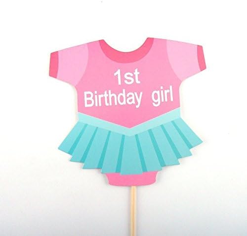 Losuya bebê menina de 1º aniversário da festa do estande de fotos de bebê photobooth suportes rosa kit 25pcs bolo de