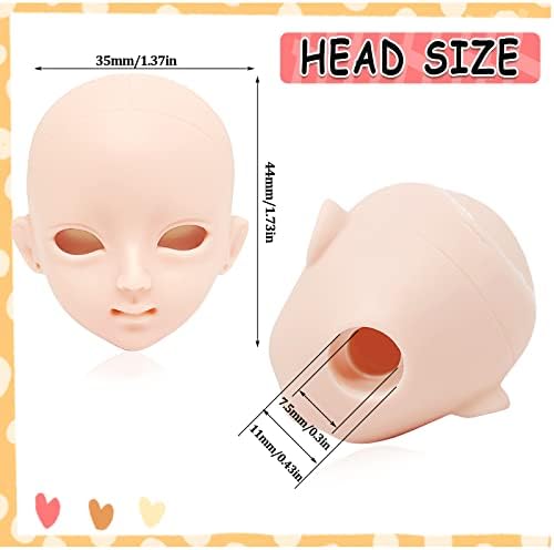 4pcs mini modelo de cabeça macia plástico para maquiagem prática, use para o modelo DIY MODE