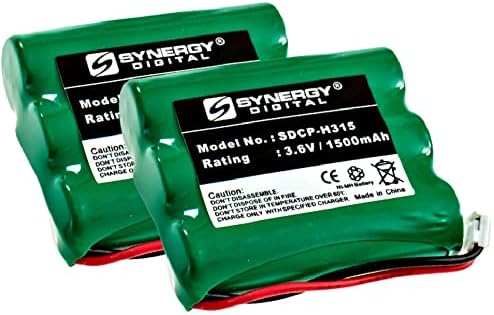 Synergy Digital Cordless Phone Battery, compatível com AT&T 3301 Combo-pacote de bateria sem fio Inclui: 2 x baterias SDCP-H315