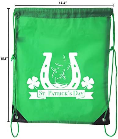 Sacos de cordão de St. Patrick, mochilas reutilizáveis ​​de coche, sacos de brindes de São Patrício