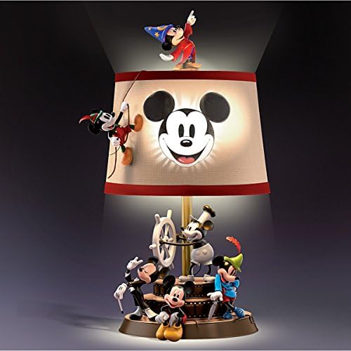 Disney Mickey Mouse ao longo dos anos lâmpada de mesa escultural