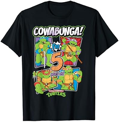 Tartarugas Ninja Teenage Mutant Mademark - Cowabunga Eu tenho 5 anos de idade Tartarugas de Tartarugas Ninjas de 5 anos