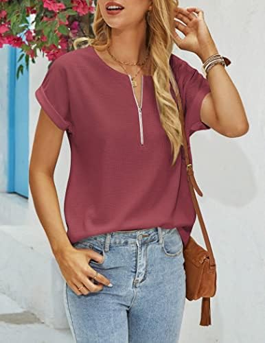 ZEAGOO MULHERM CASUAL FELIAL ROLADO TOPS DE MANHA CHAMADA CHAMISTAS SOLTAS BLUSH