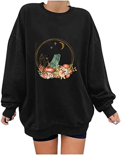 Sorto casual feminino Floral Print Crewneck Lowes Sweetshirt Sweatshirt Tops de pulôver solto