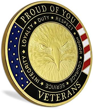Desafio de veteranos militares Coin Obrigado por seu presente de apreciação de serviço