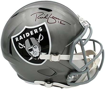 Rich Gannon assinou Las Vegas Raiders Speed ​​Speed ​​Tamanho Flash Capacete NFL - Capacetes NFL autografados