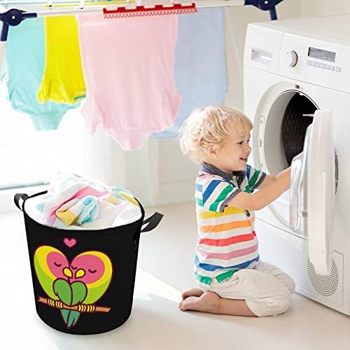 Papagaios de lavanderia de coração lavanderia lavanderia cesto para lavar roupas de armazenamento de roupas de lavar roupa