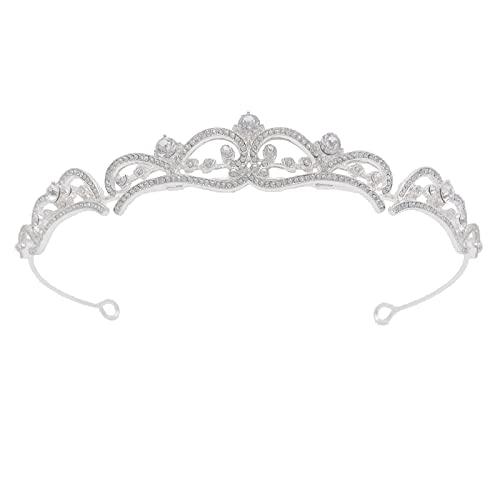 Sh Crystal Wedding Tiara for Women Girls, Metal Tiaras e coroas Acessórios para cabelos de Rhinestone Princess Para