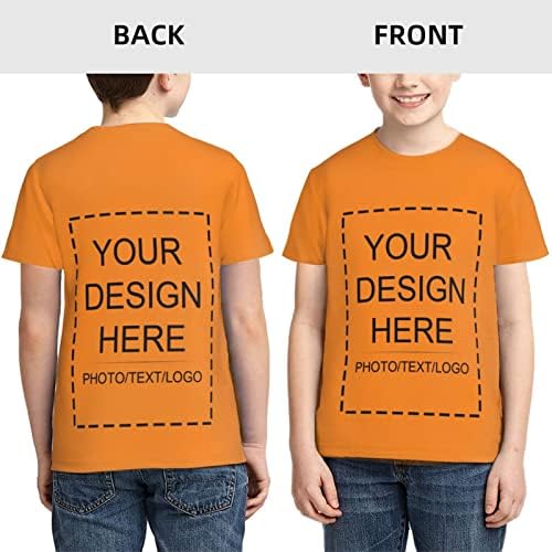 Camisa personalizada para crianças meninos meninas Design personalizado sua própria imagem Texto de foto Fresnto/traseira impressão