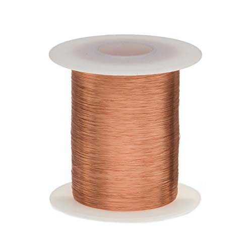 Fio de ímã, fios de cobre esmaltados pesados, 36 awg, 4 oz, 3095 'de comprimento, 0,0060 de diâmetro, natural