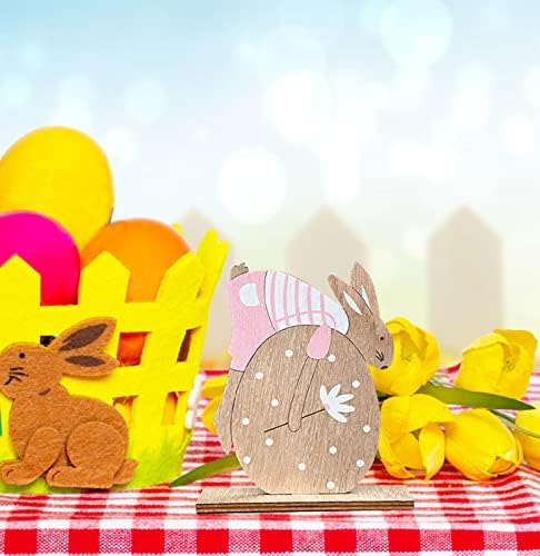 Ganchos de bola de natal decoração de mesa de mesa de madeira de madeira decoração de páscoa coelhinhos de madeira coelhos de coelho de coelho