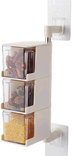 Conjunto de caixas de temperatura de cozinha shypt - 3 caixas de condimentos separadas que você tem comovessor de jarr plástico