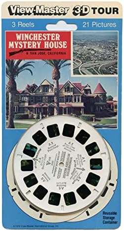 Winchester Mystery House & San Jose, Califórnia - Viewmaster - 3 Conjunto de carretéis - 21 imagens 3D - 1976