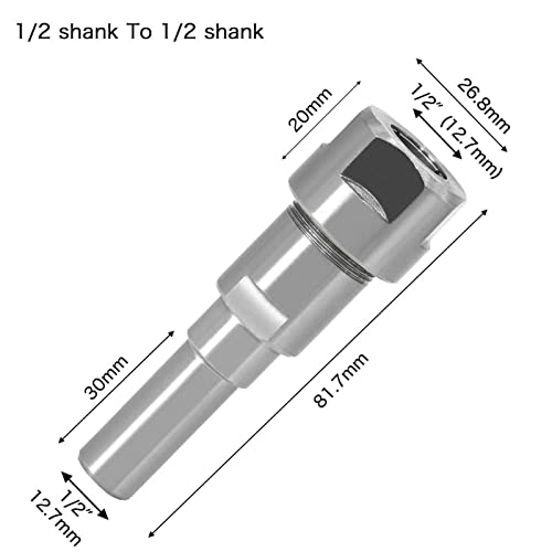 Pikis Router Bit Extension Haste Collet Machine Extension for Wood 1pcs