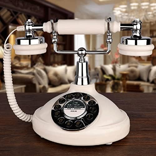 MXIAOXIA RETRO PHELEM LANKLINE WHITE FEITO ABS ANTIGO FELIONETIVO Telefone antigo Redial com cordão com cordão para o hotel em casa