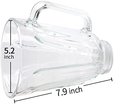 Peças de substituição de veterger jarra de vidro com tampa, compatível com liquidificadores de hamilton praia