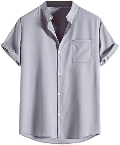 Camisa de verão de linho de algodão Narhbrg para masculas camisetas camisetas curtas de manga curta Cirtas de praia