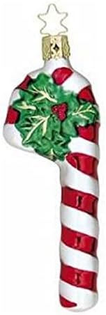 Inge-Glas Candy Cane Sugar and Stripes 10744S001 German Glass Christmas Ornament IgM