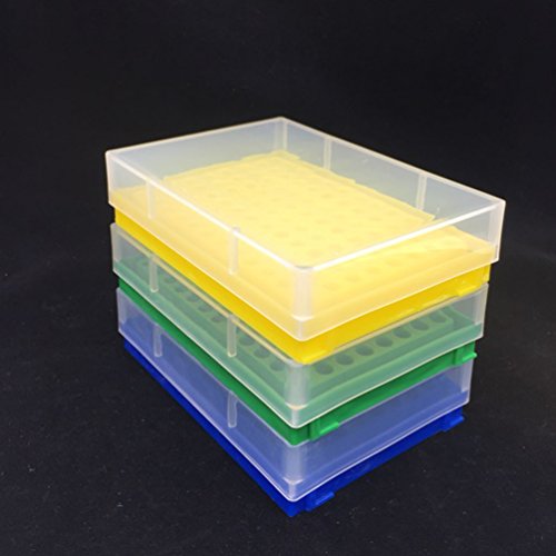 Rack de PCR de 96 poços de plástico da fábrica de Pul para 0,2 ml de micro centrífuga, cores variadas, pacote de 5