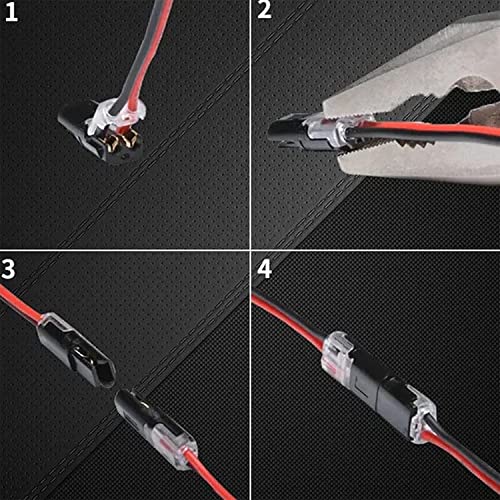 Conector Push-In de fio duplo com fivela de travamento, conectores de fio de baixa tensão, sem necessidade de remoção de fio, conectores de fio de toolless