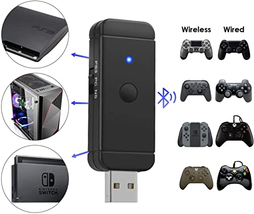 RZZHGZQ 2022 Atualização da versão Adaptador Bluetooth Adaptador sem fio do Adaptador para PS-4/PS-3/PC Compatível com PS-4/Xboxona