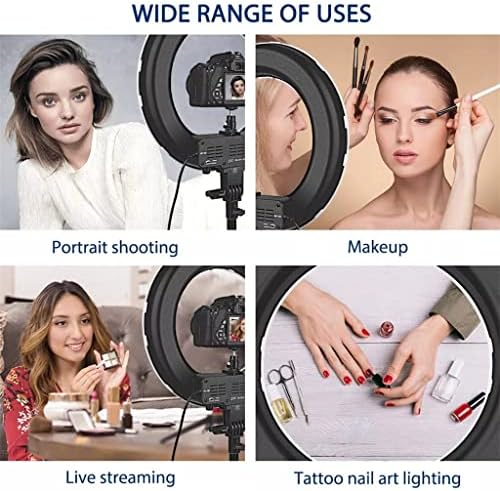 Ygqzm 14 polegadas Lâmpadas de anel LED Ring Light Makeup Light Selfie Annular Lamp com suporte para telefone para o vídeo