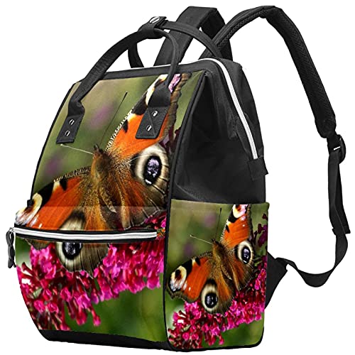 Flor de pavão Flor de fraldas pintadas de fraldas bolsas de mochila de mochila de mamã