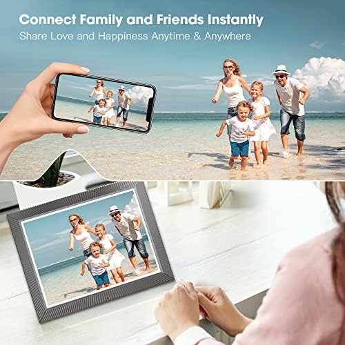 Nethgrow 16,2 polegadas Large Wi -Fi Digital Photo Frame - Digital Ficture Montable Parede, 32 GB Sensor de movimento