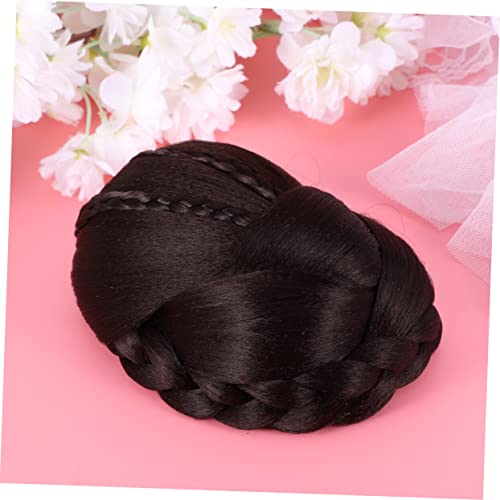 FOMIYES 1PC Afro Wigs Bun Bun Pedaços para mulheres perucas trançadas Extensão de pão de cabelo Hair pão de cabelo sintético