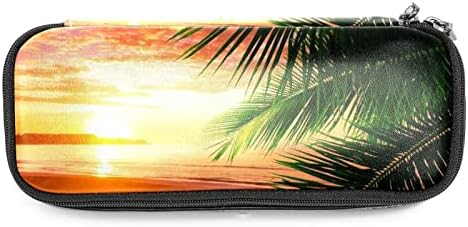 Bolsa de maquiagem de viagem sacos de maquiagem de bolsas de higieness à prova d'água para mulheres e meninas, Sunset Beach Summer Coconut