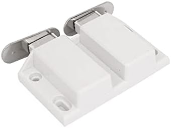 X-Dree White Plástico Cabinete de Cabinete de Plástico Captura Magnética 2.4in Largura (Catenaccio Magnetico por Porta Magneticma