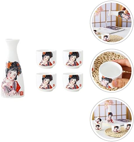Decoração vintage da decoração japonesa Decoração japonesa Japão conjunto de xícaras de saquê: 1 conjunto de design de cerâmica