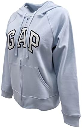 Gap fábrica feminina fleece arch logotipo com capuz full zip