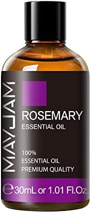 Óleo essencial de alecrim 30 ml/1.01fl.oz, óleos essenciais de alecrim premium de MayJam com conta -gotas de vidro, ótimo para difusor de aromaterapia e fabricação de vela