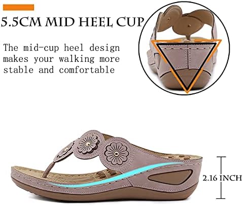 sandálias ortopédicas peqiut mulheres que andam chinelos com arco suportam sandálias de conforto de conforto anti-deslize.