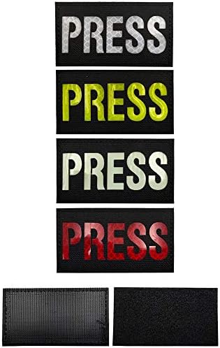 Patchos de prensa escura de brilho, emblema de prensa de moral militar tático e prensa de loop appliques decorativos Apliques