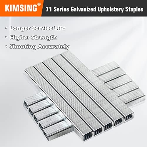 Kimsing 22 Beda 71 Estofos galvanizados da série, grampos de 3/8 de polegada de 1/4 de polegada, comprimento de perna, alimentos