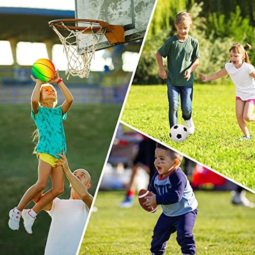 Playzap Balls para crianças pequenas 1-3, esportes Playground Balls definidos para bebê, incluindo 7 PCs 5 polegadas de playground ao ar livre, bolas de futebol, bolas de futebol, bolas de basquete para garotas para meninos presentes de brinquedos