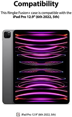 Ringke Fusion Plus [Case + Lápis] Compatível com iPad Pro 12.9 Case transparente transparente traseiro à prova de choque duplo
