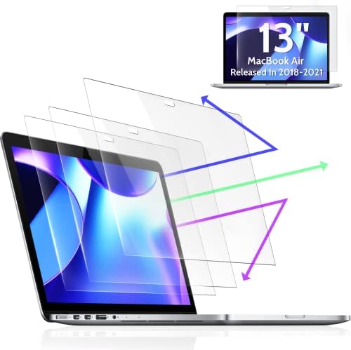 3 PCS Anti -Blue Light Screen Protector Compatível com MacBook Air 13 polegadas e MacBook Pro 13in, 13,3 MAC Laptop Filtro de brilho UV Bloqueador de UV Blocker Tampa