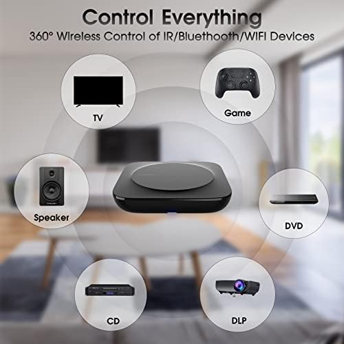 Sofabaton X1 Universal Remote com Hub e App, tudo em um controle remoto universal inteligente com atividades personalizadas, controle até 60 dispositivos Ir/Bluetooth/Wi -Fi, compatíveis com Alexa