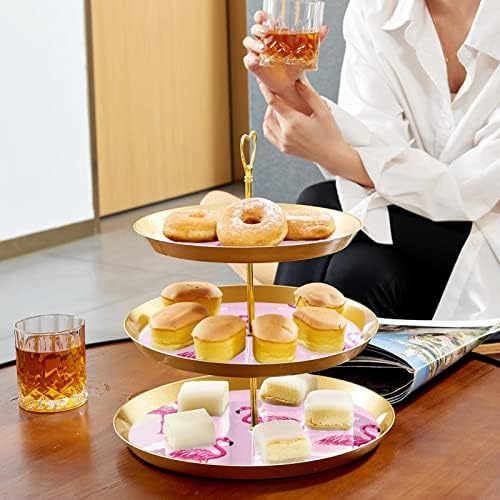 TFCOCFT Sobersert Cup Bolo, decoração de mesa para celebração de festa de aniversário, padrão de flamingo rosa