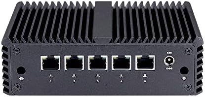 Inuomicro Mini PC sem fãs, Intel Celeron J4105, 5 LAN Mini Desktop Computer para construir roteador de firewall de escritório
