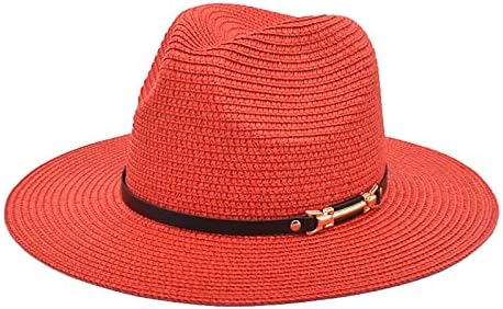 Chapéus de palha para mulheres, protetora solar de verão, chapéu de praia casual chapéu de sol amplo enrolar as férias de férias