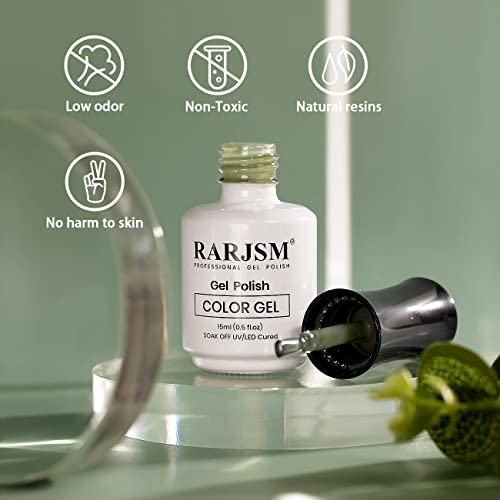 Rarjsm em gel nude polonês cinza verde translúcido translúcido verde geléia verde esmalte garrafa única 15ml de absorção
