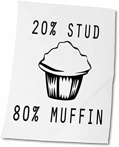3drose Tory Anne Collections Quotes - 20 % Stud 80 % Muffin - Toalhas