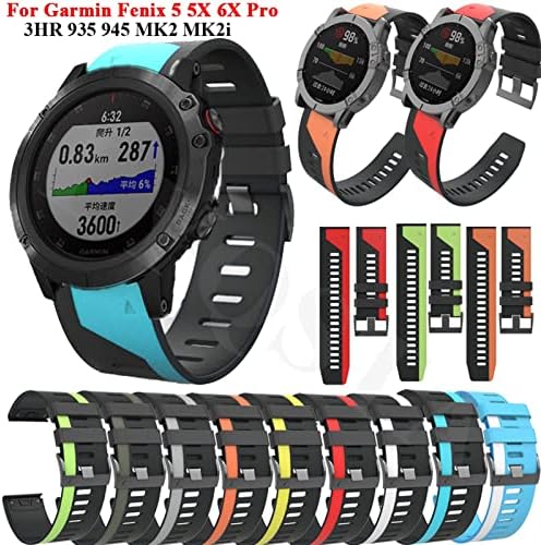 EEOMOIK Sport Silicone Watch Band Band Screp para Garmin Fenix ​​6x 6 Pro 5x 5 mais 3 h Smartwatch 22 26mm EasyFit Redunda Pulseira