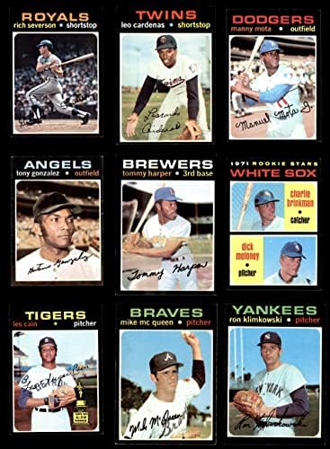 1971 Topps Baseball 100 Conjunto de partidas/lote ex/mt+