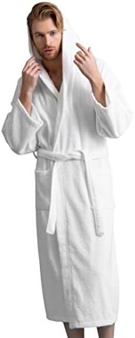 Touch Touch Linen Men Robo de banho com capuz masculino Pano de algodão turco premium, confortável e absorvente Terry
